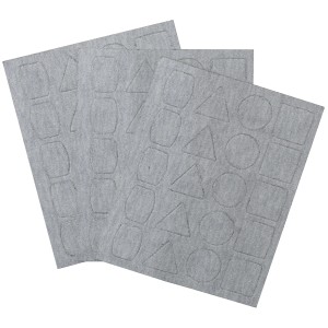 Proxxon Schleifpapier, 3 Bögen Korn 180 für PS13, selbstklebend, verschiedene Formen.