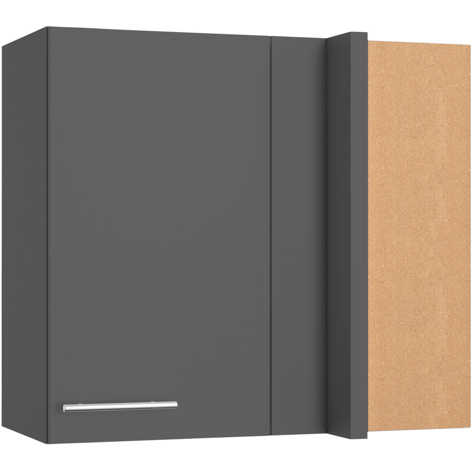 Optifit Eckoberschrank Ingvar420 80/ 45 x 70,4 x 34,9 cm Anthrazit Matt günstig online kaufen