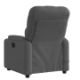 Dunkelgrauer vidaXL Massagesessel Modell 10 aus Samt, Rückansicht.