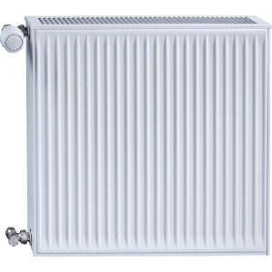 Sanicomfort Austauschheizkörper EKE(21) 55x40 cm, weißer Heizkörper mit Thermostat.