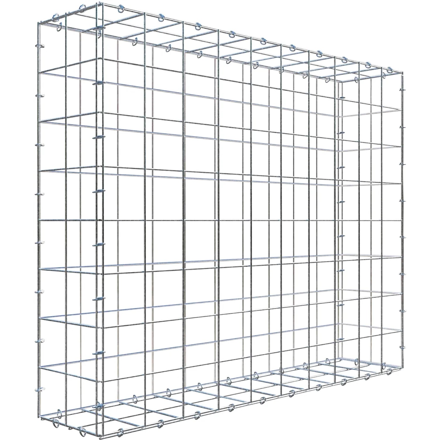 Gabiona C-Ring-Gabione 80 x 100 x 20 cm Maschenw 10 x 10 cm