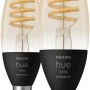Philips Hue E14 LED-Lampen Doppelpack, Filament Kerze im Vintage-Look.