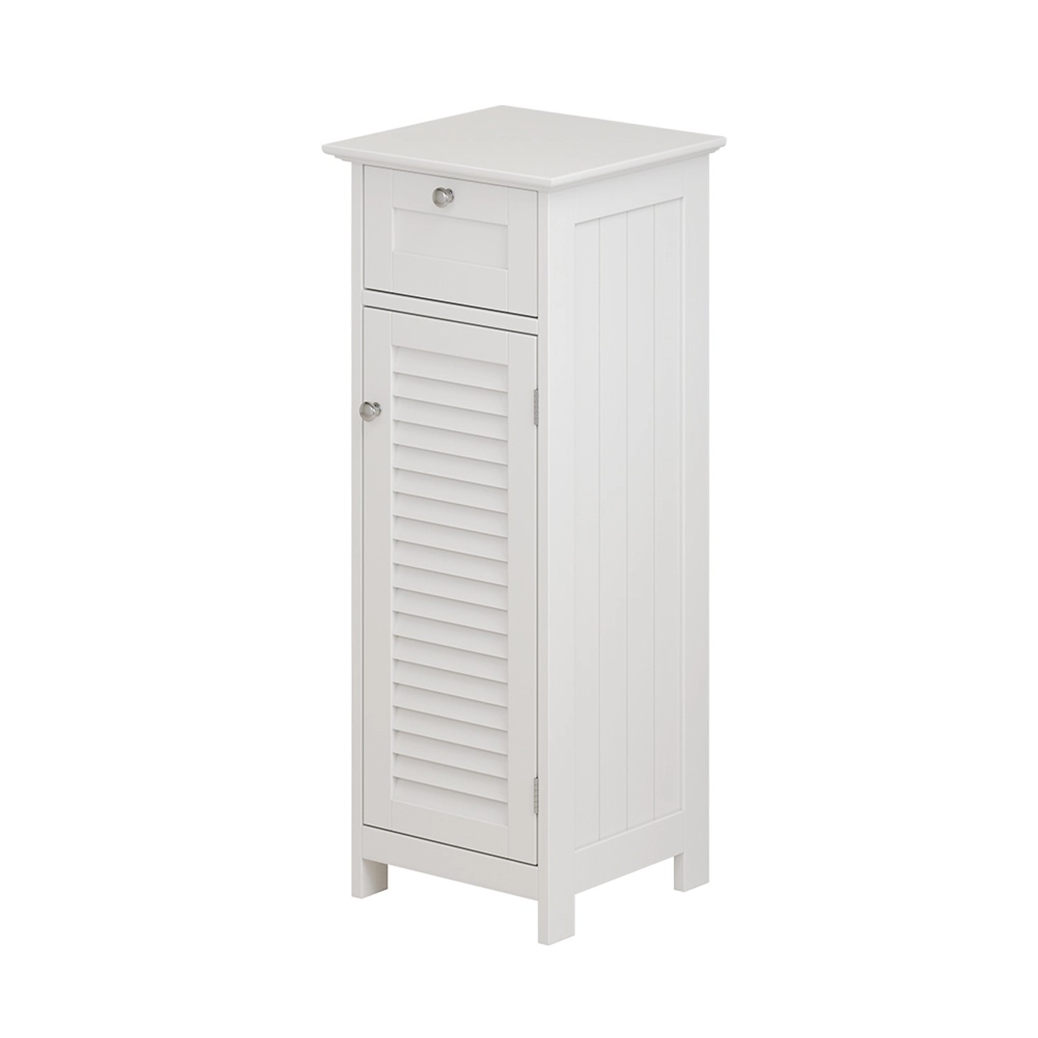 Thumbnail - Vicco Midischrank Riad Weiß 32 x 87 cm mit Tür und Schublade
