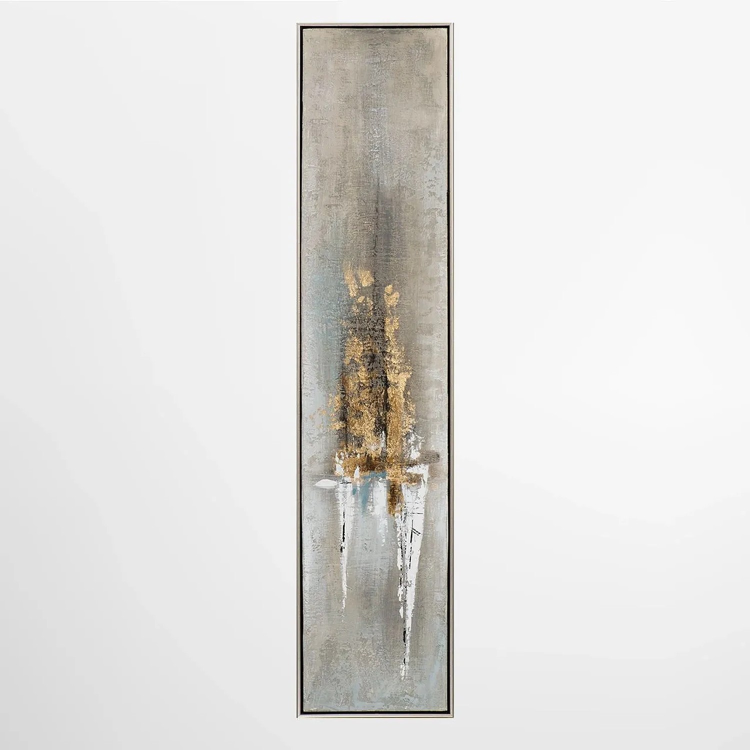 Art Universe Leinwandbild Schlanke Textur Komposition Flammendes Gold 29 x 129 cm