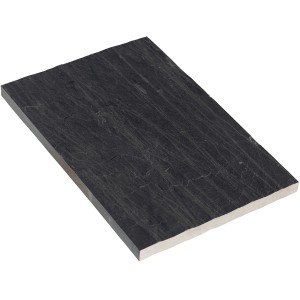 Schiefer-Trittplatte Graphit-Schwarz, 60x40x3 cm, für Gartenwege.