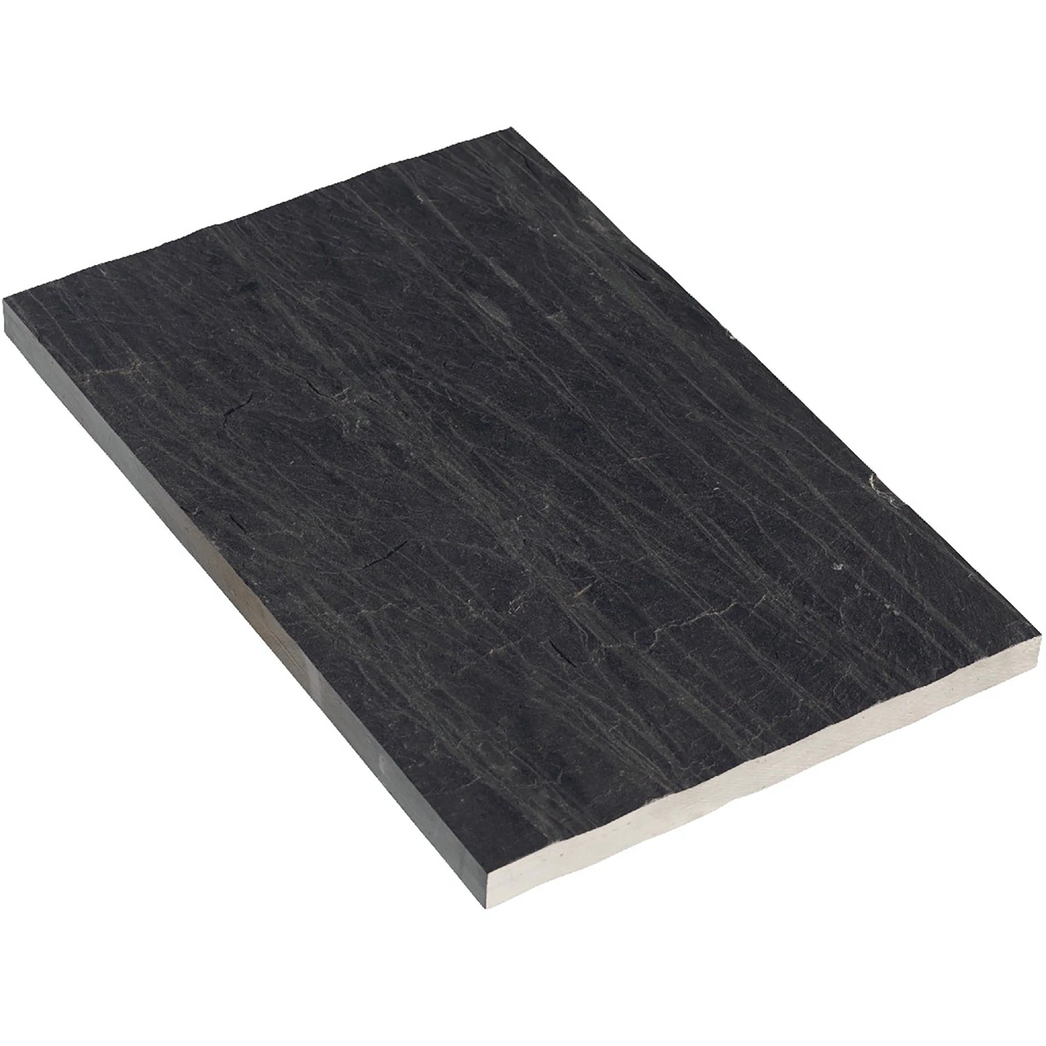 Schiefer-Trittplatte Graphit-Schwarz L 60 x B 40 x H 3 cm