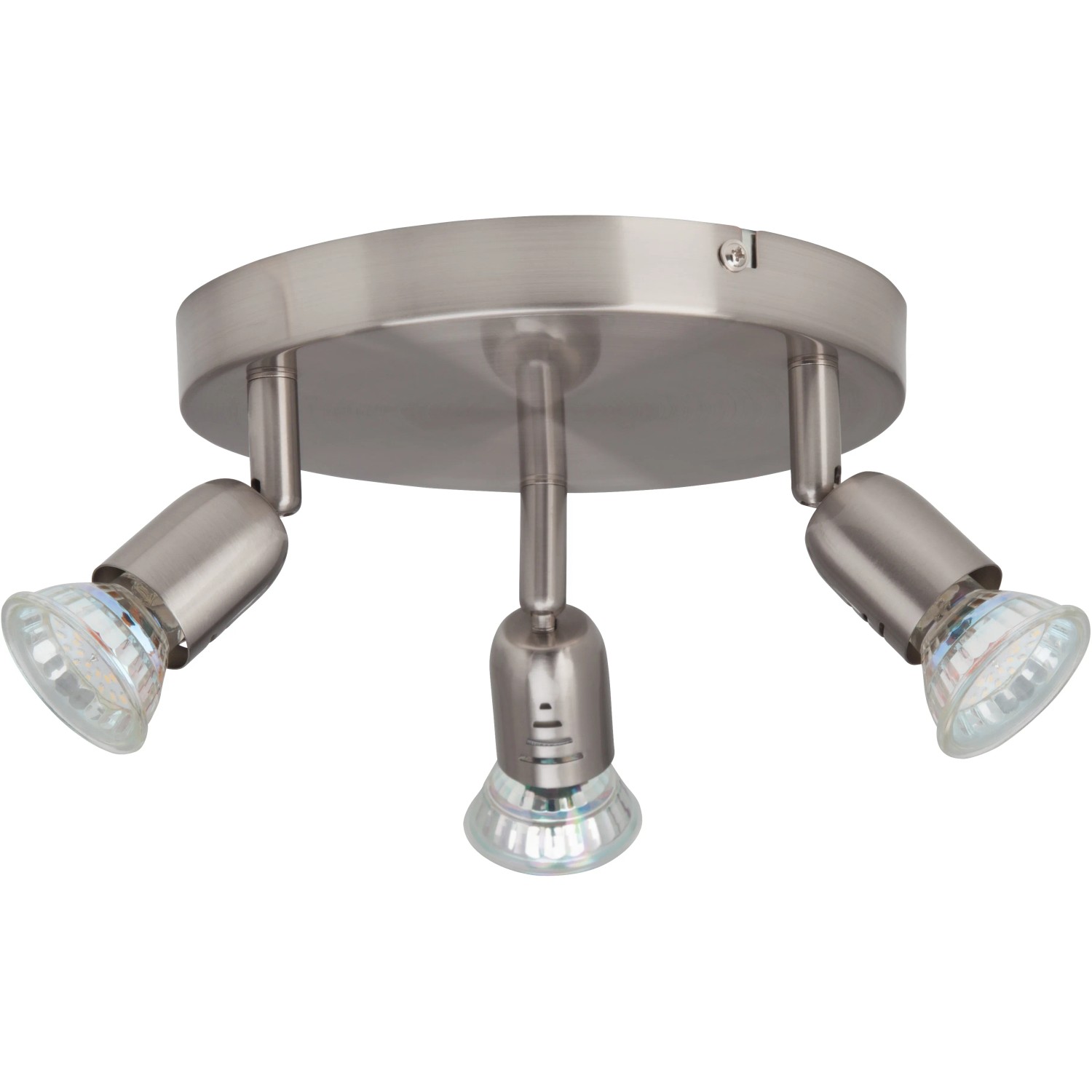 Carmen LED Spotrondell 3-flg In Grau-Beton-Optik – Schwenkbar, GU10, 1050 Lumen Warmweiß
