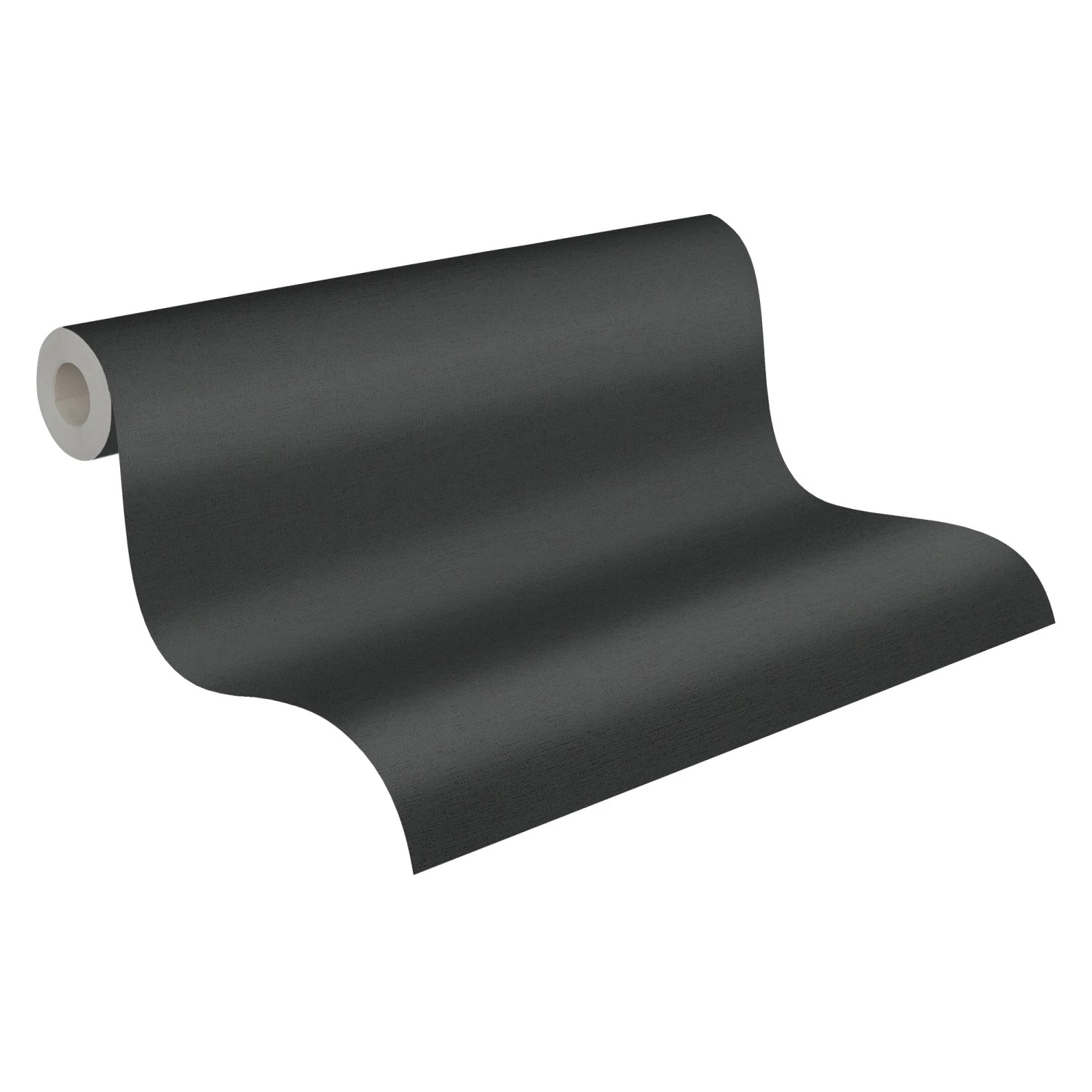 Rolle schwarze Vliestapete Uni von Trendwall 2, Dekorative Tapete.