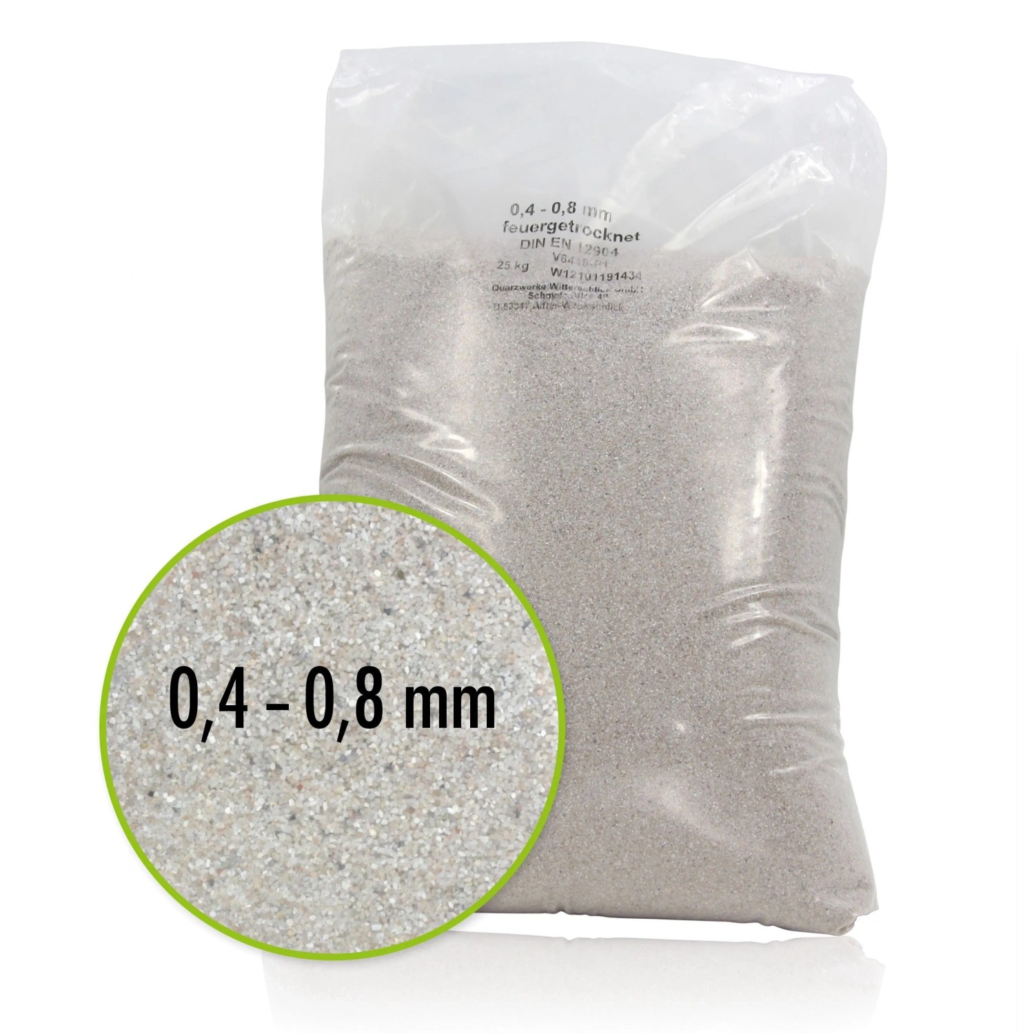 Sack Filtersand (0,4-0,8mm) für Pool Sandfilteranlagen, 25kg.