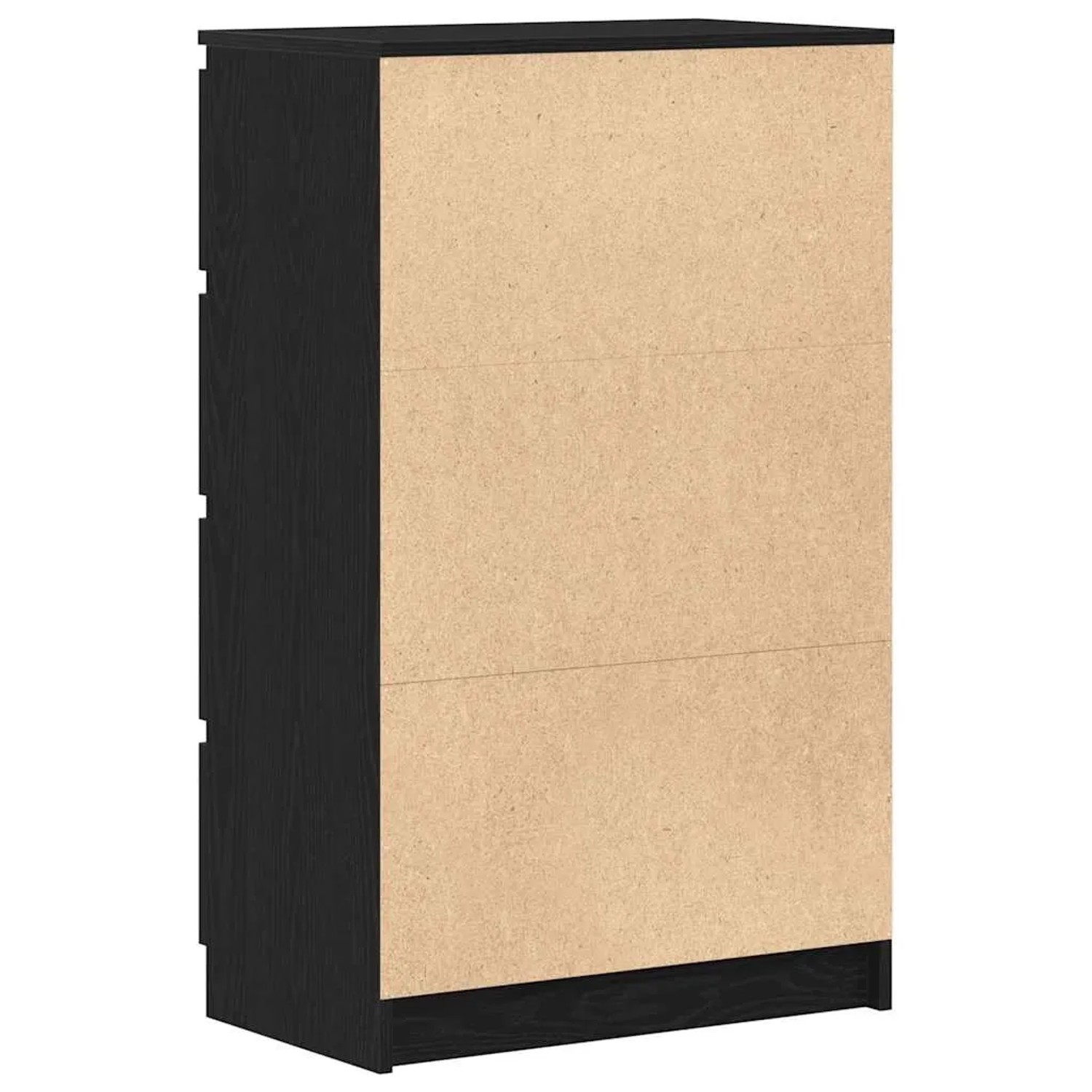vidaXL Sideboard in Schwarz Eichen-Optik, 60x35x98,5 cm, mit 4 Schubladen.