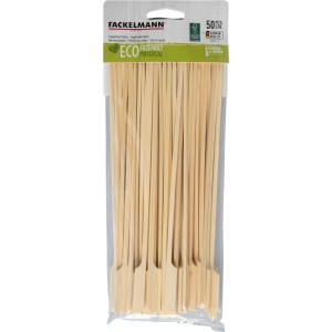 Fackelmann Fingerfood-Sticks, 50 Bambus-Spieße (25cm) im transparenten Pack.