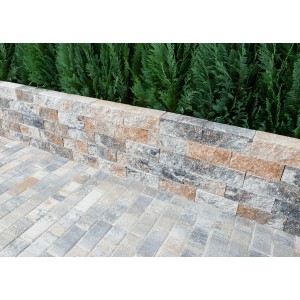 EHL Mauerstein Bonsai Muschelkalk, 2-seitig bossiert, für Beeteinfassung und kleine Mauern.