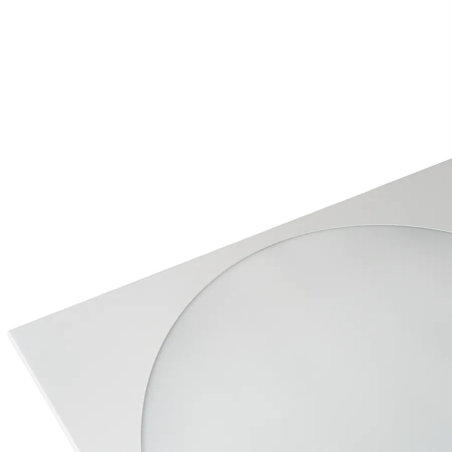 Detailaufnahme: ENOVALITE LED Panel 62x62 mit rundem Lichtaustritt für Rasterdeckenleuchte.