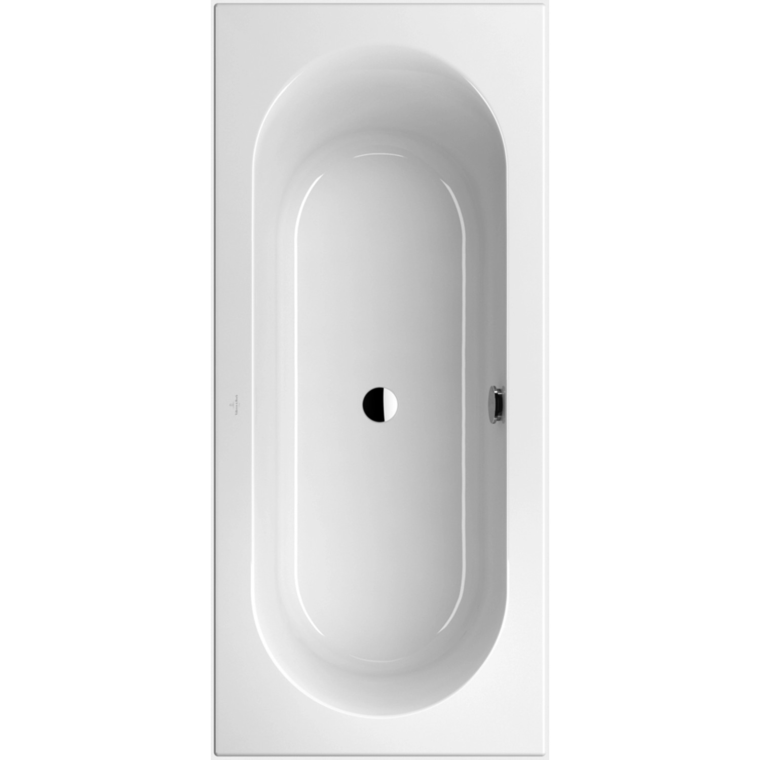 Villeroy & Boch Rechteck-Badewanne Loop & Friends 170 cm x 75 cm rund Alpin
