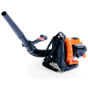 FUXTEC Benzin-Laubbläser FX-LB133T, orange-schwarz, 33 ccm, rückentragbar mit Blasrohr. Für Gartenarbeiten.
