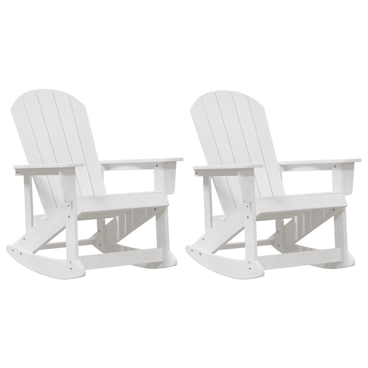 vidaXL Adirondack Schaukelstühle 2-Tlg Weiß HDPE 3335834 günstig online kaufen