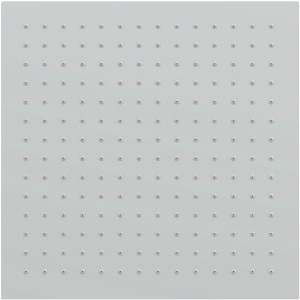 Eckige Schütte Kopfbrause Sumba, verchromt, mit Antikalknoppen für Dusche.