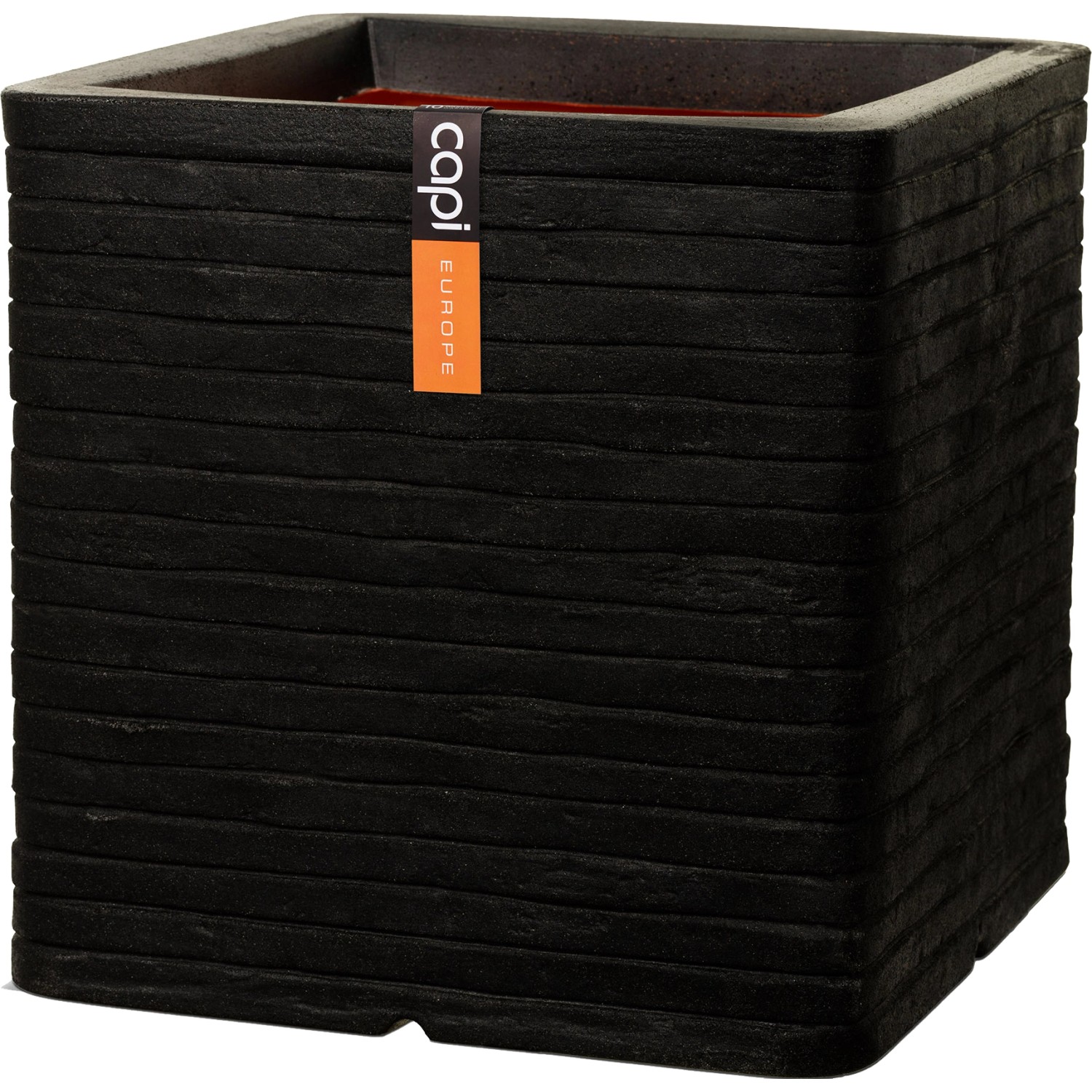 Capi Pflanztopf Nature Row Quadrat 30 cm x 30 cm x 30 cm Schwarz günstig online kaufen