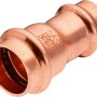 Press-Reduziermuffe aus Kupfer, 22 mm x 18 mm, für Heizung und Sanitär.