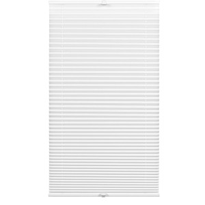 Weißes Gardinia Plissee Concept Tageslicht, 60x130 cm, für Fenster, mit Bedienschienen.