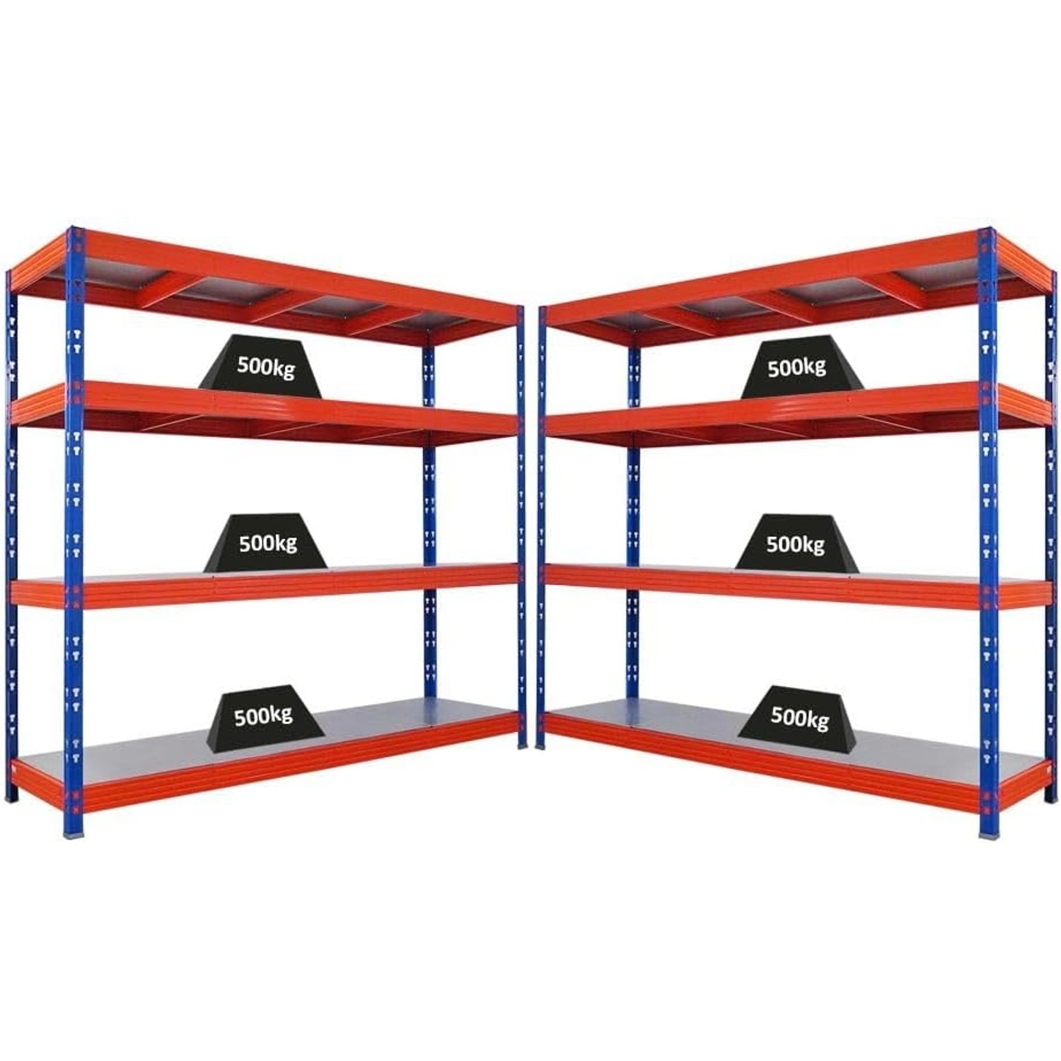 PROREGAL Mega Deal 2x Profi Schwerlastregal Rhino HxBxT 180x200x60cm 4 Stah günstig online kaufen