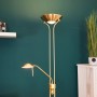 Lindby LED Stehlampe Josefin 9945234 Dimmbar Modern in Gold Messing aus Metall 2-flammig Wohnzimmerleuchte_6