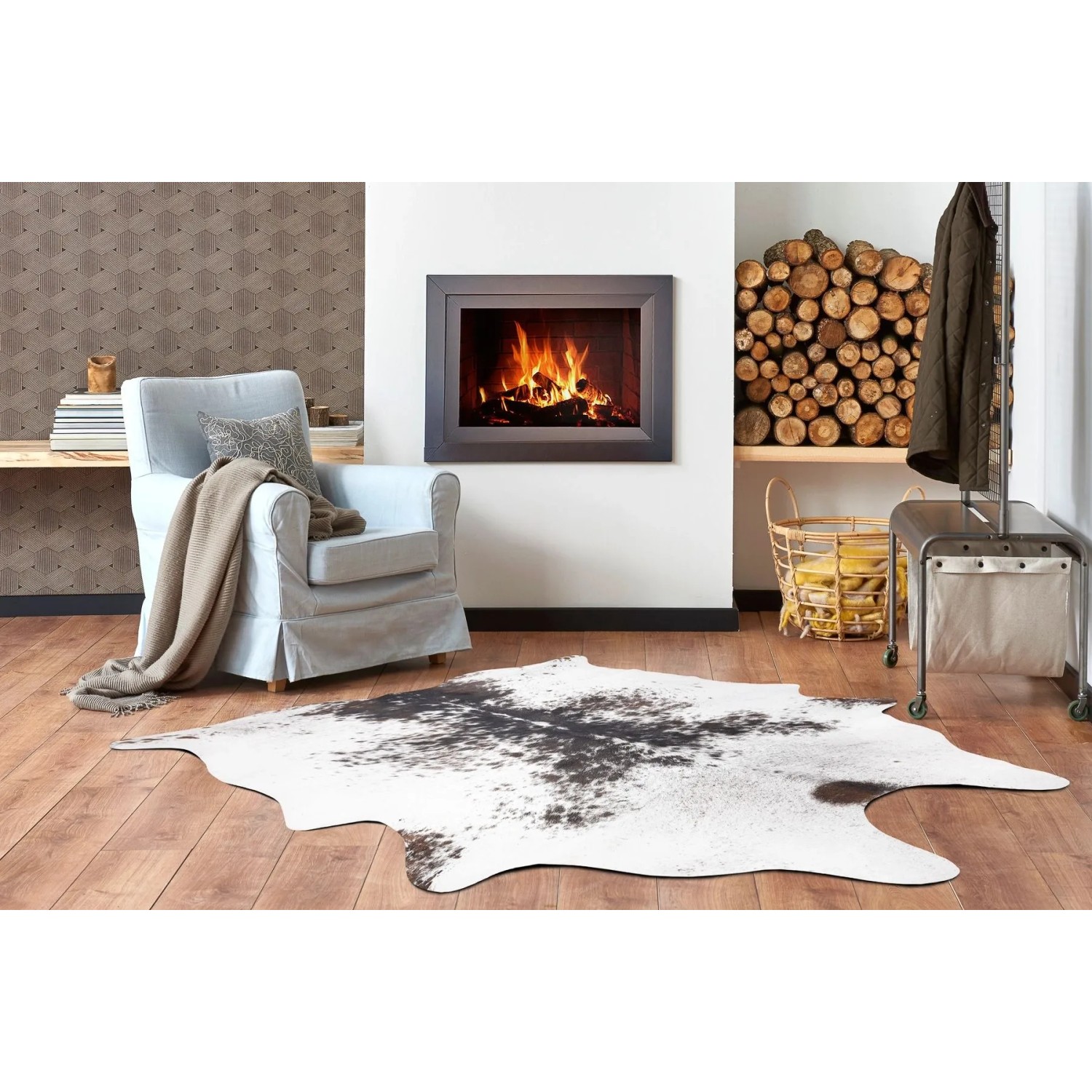 RugsX Teppich Künstliches Rindsleder VG14702 Weiß 180cm 220cm_4