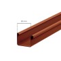 Inefa Kastenrinne, 200cm, NW 83, braun. Dachentwässerung aus PVC.