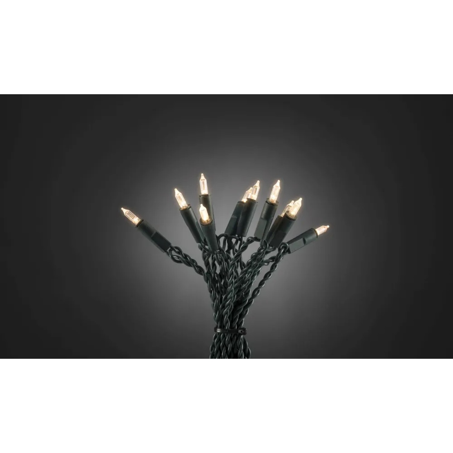 Konstsmide Mini LED Lichterkette mit 100 warmweißen LEDs für den Innenbereich.