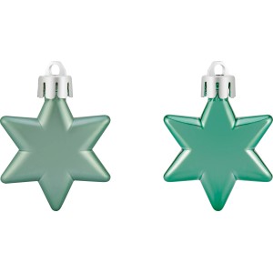 Baumschmuck-Set: 12 mintgrüne Sterne (5 cm) für den Weihnachtsbaum.
