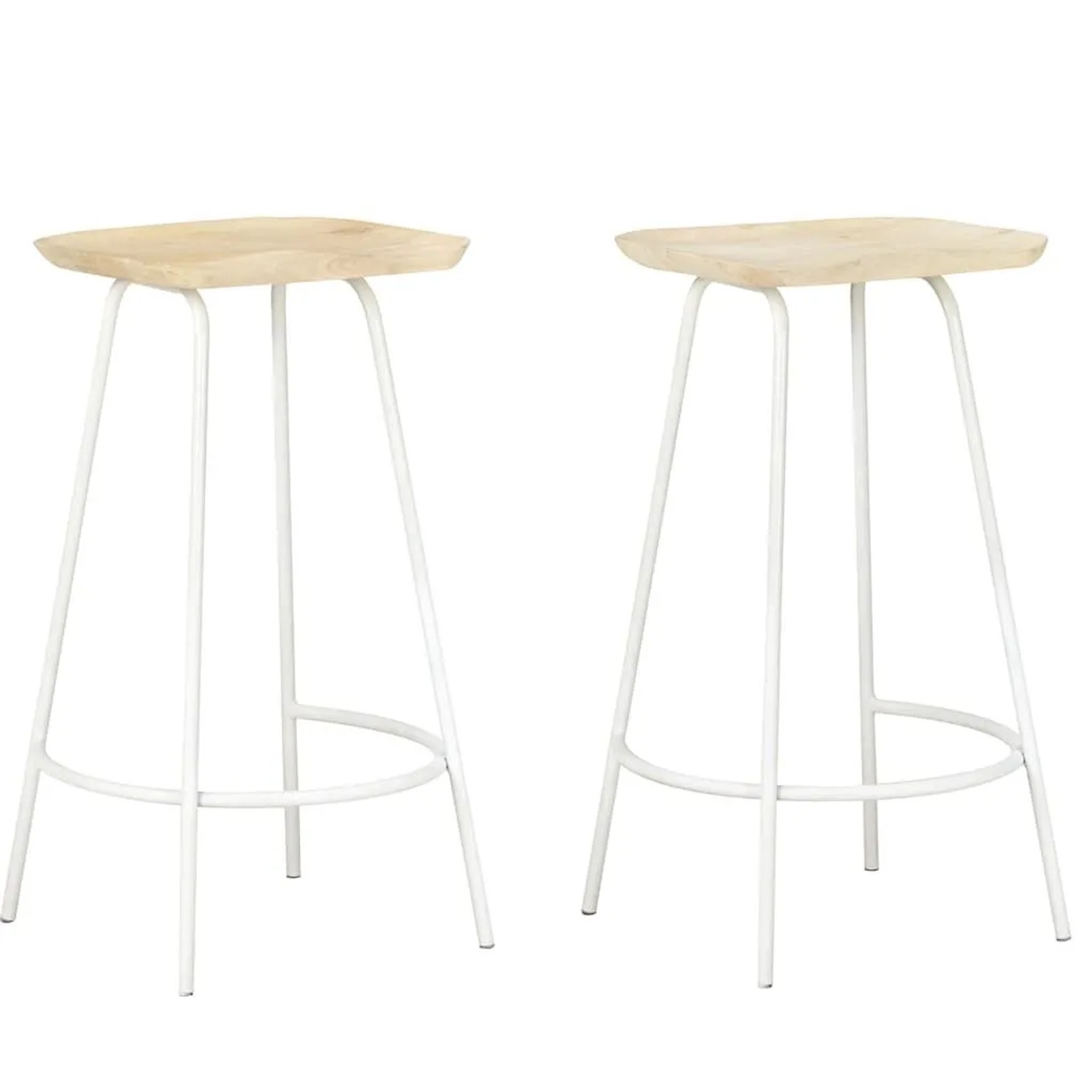 vidaXL Barhocker 2 Stk Mango Massivholz 320649