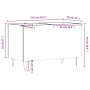 Schwarzer vidaXL Plattenschrank (74,5x38x48 cm) aus Holzwerkstoff mit Eisenbeinen.