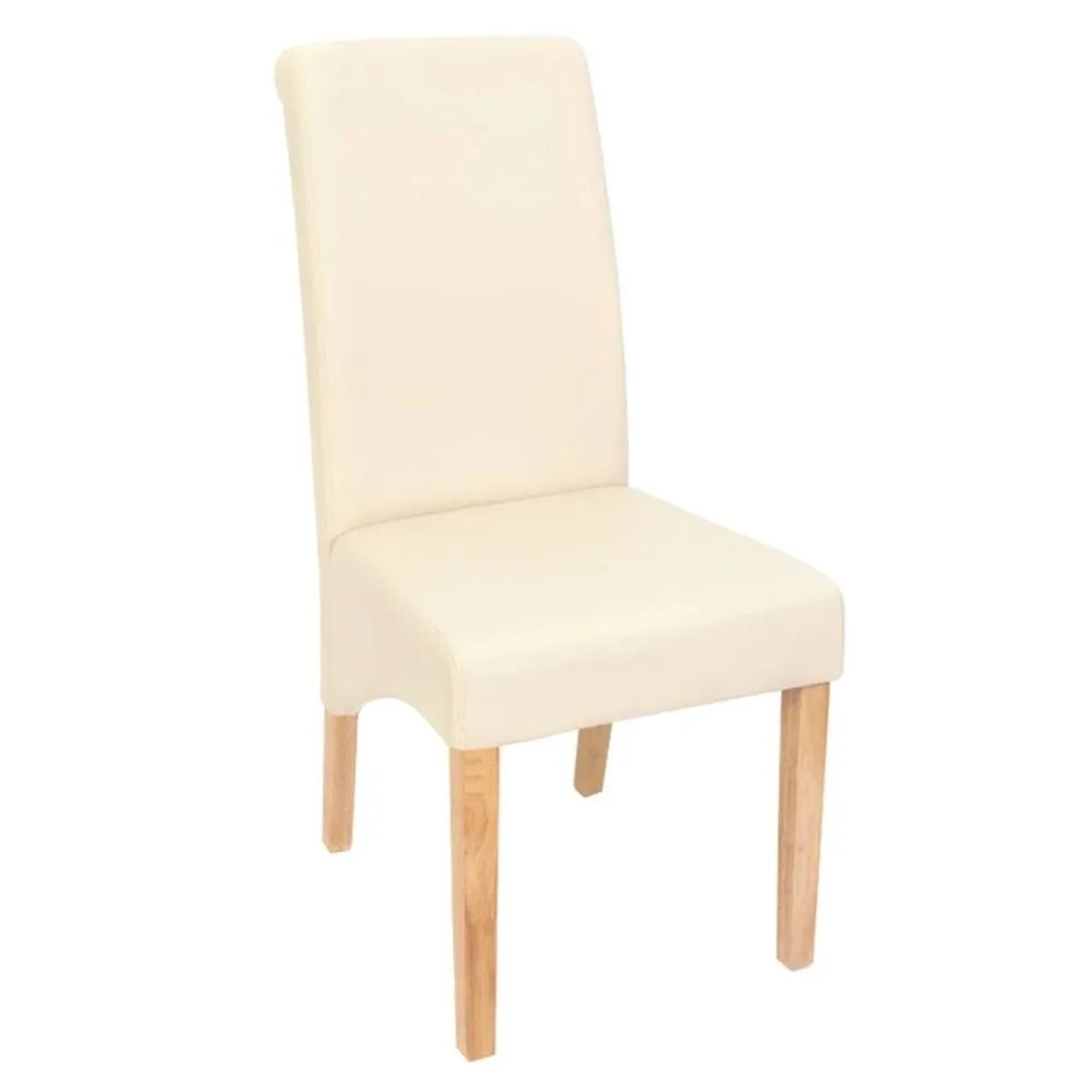 MCW Esszimmerstuhl Cesena 2er Set Kunstleder Matt Creme Helle Füße