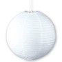 Weiße Näve Pendelleuchte Ping Pong aus Zellulosefasern, Ø 60 cm.