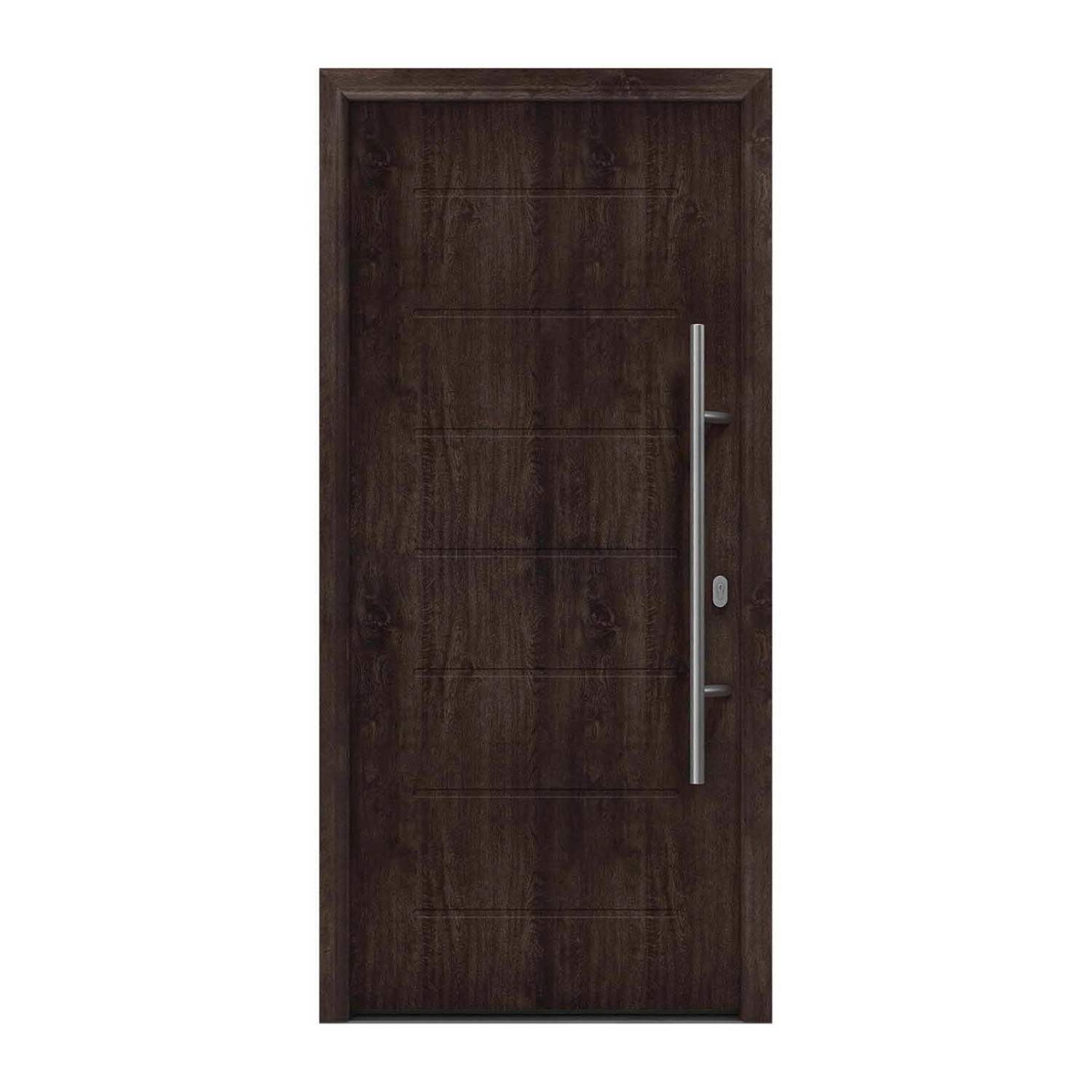 EcoStar Haustür Isopro IP 015 Eiche Dunkel 110 cm x 210 cm DIN R günstig online kaufen