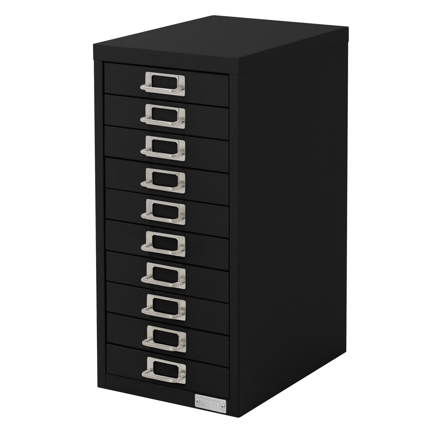 ML-Design Aktenschrank mit 10 Schubladen 28x38x60cm Schwarz aus Metall