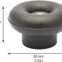 Schwarzer Wagner Bodentürstopper EH5201 aus Gummi, zum Schrauben, schützt Tür, Wand und Möbel.