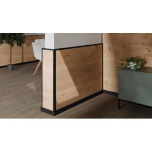 Egger Decowall Abdeckleiste AL537 Schwarz (2,4 m) für Wandverkleidung.
