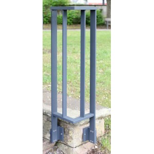 Dieda Eckset Linus, anthrazitfarbenes Aluminium Geländer-Eckstück für Treppen und Geländer.