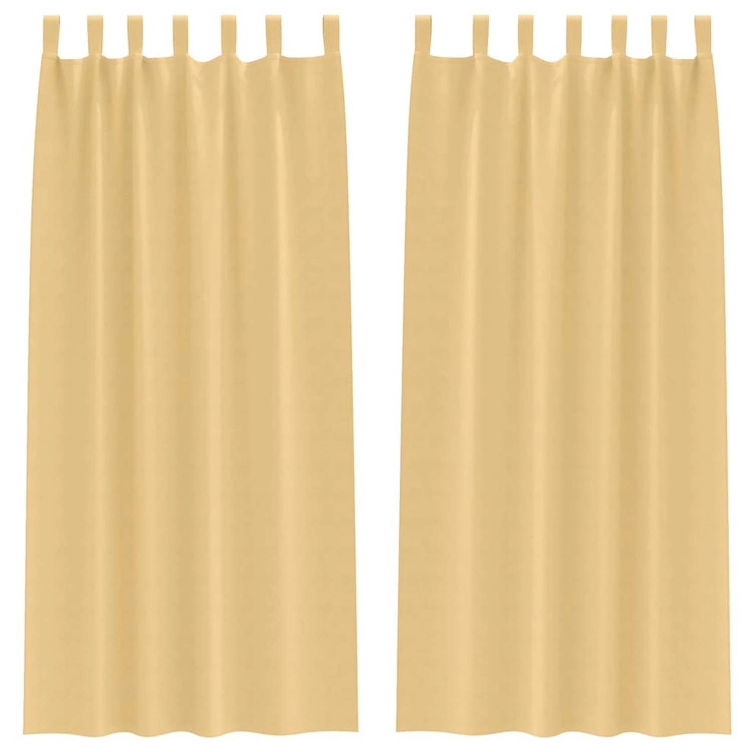 vidaXL Verdunkelungs-Vorhänge mit Ringen Beige Polyester 4107535 günstig online kaufen