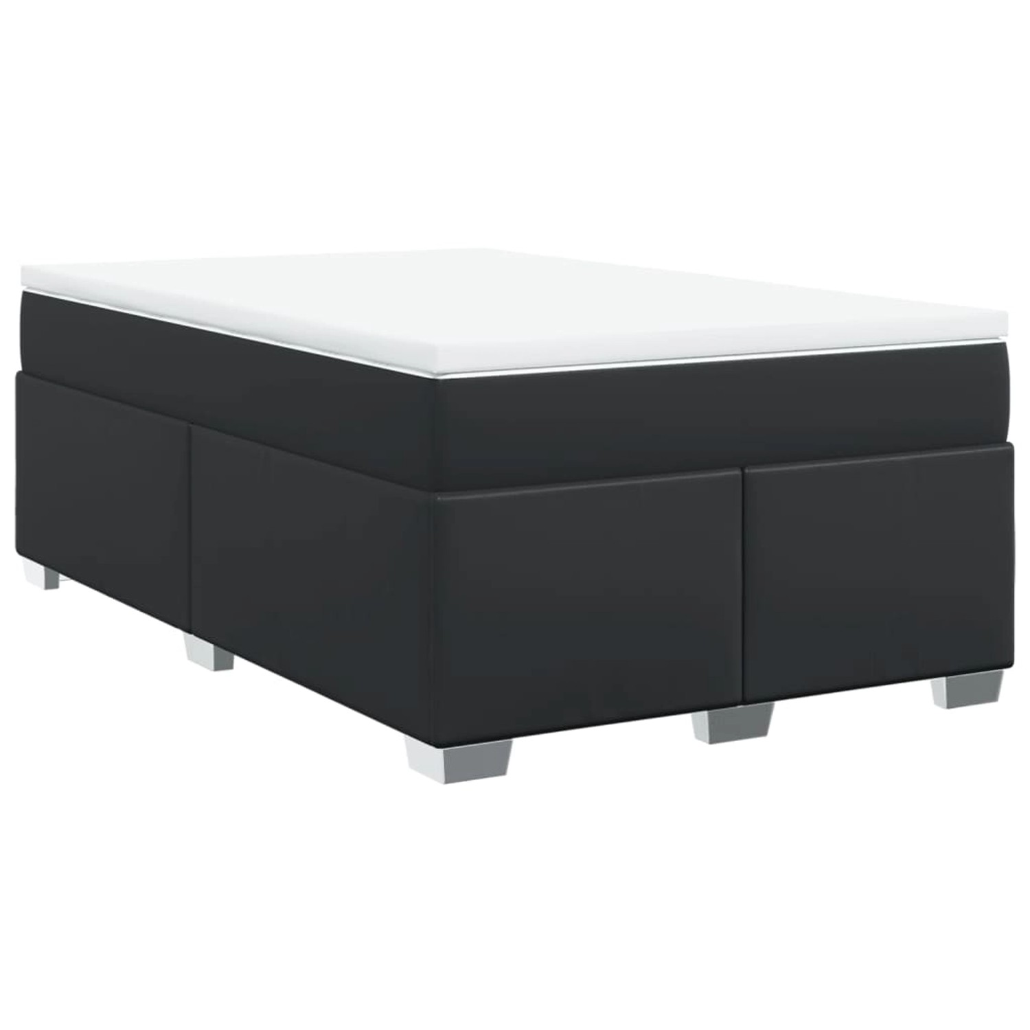 vidaXL Boxspringbett mit Matratze Schwarz 120x200 cm Kunstleder2102410 günstig online kaufen