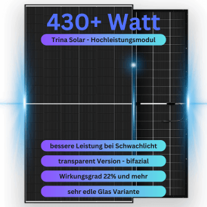 MyVoltaics Balkonkraftwerk, transparente bifaziale Solarmodule mit 880-1100 Watt Leistung.