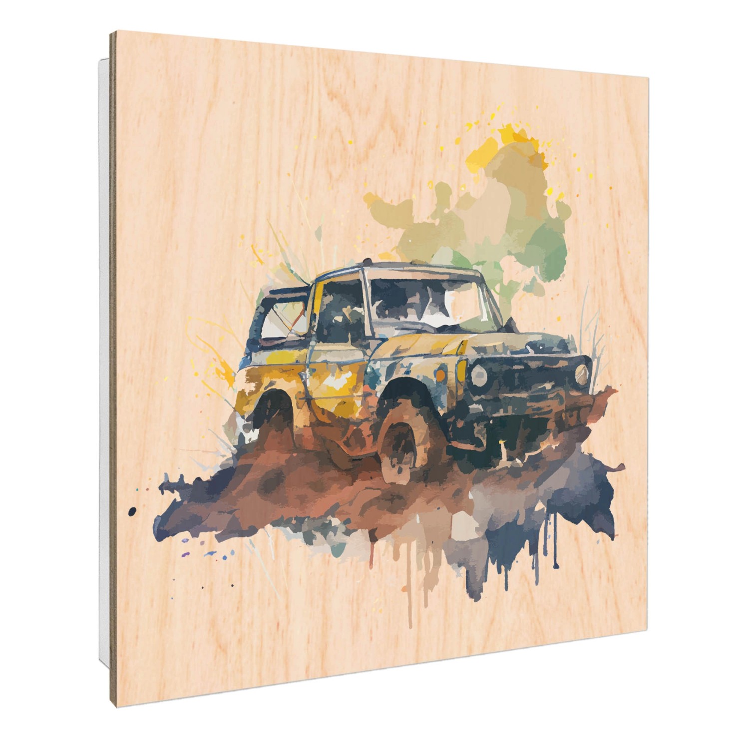 Banjado Schlüsselkasten mit Holzfront 30x30cm Weiß Scharnier Links 50 Haken günstig online kaufen