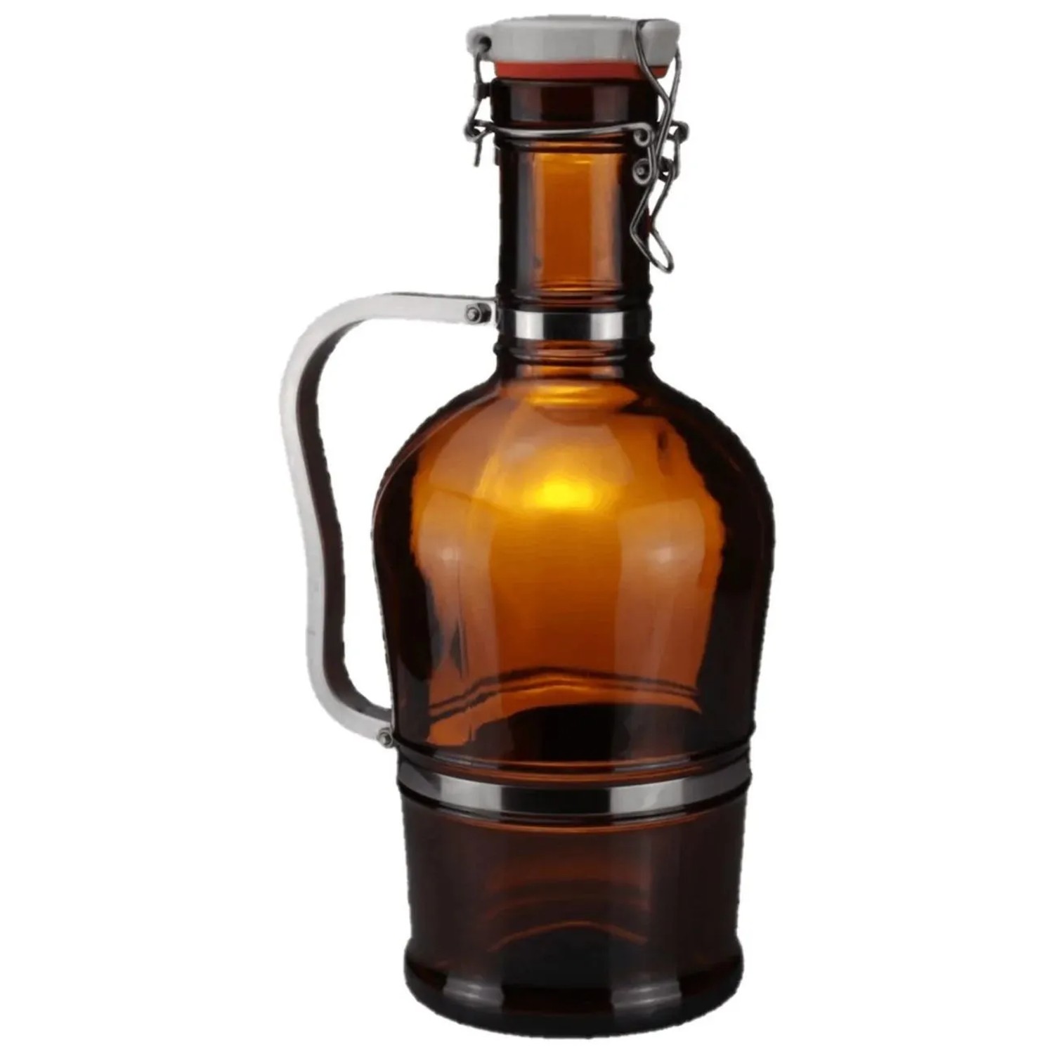 Ich-Zapfe Biersiphon 2l Braun Glaskaraffe aus Glas