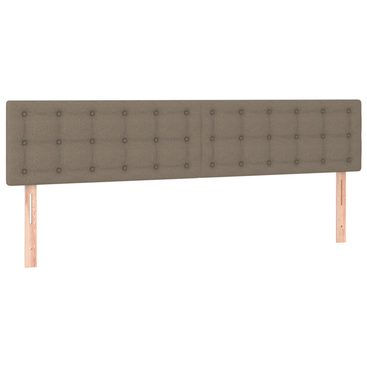 vidaXL LED Kopfteil Taupe 200x5x78/88 cm Stoff 3122072