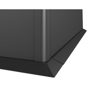 Biohort Mähkante in Dunkelgrau-Metallic für Hochbeete, Detailansicht.