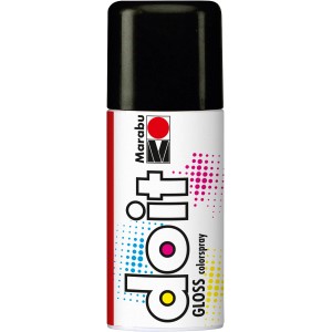 Marabu do it Colorspray Glanz-Schwarz, 150ml Dose Buntlack-Spray für Bastel- und Heimwerkerprojekte.
