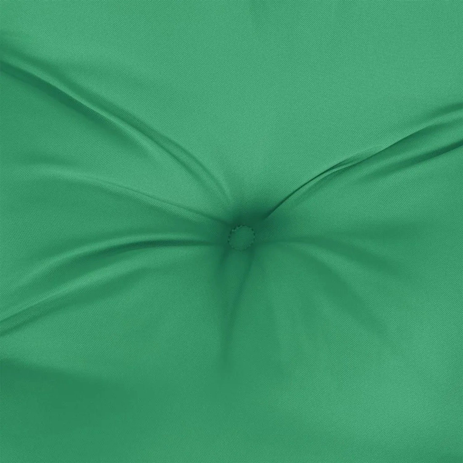 Grünes Palettenkissen aus weichem, gestepptem Stoff. Ideal als Sitzkissen oder Gartenstuhlauflage.
