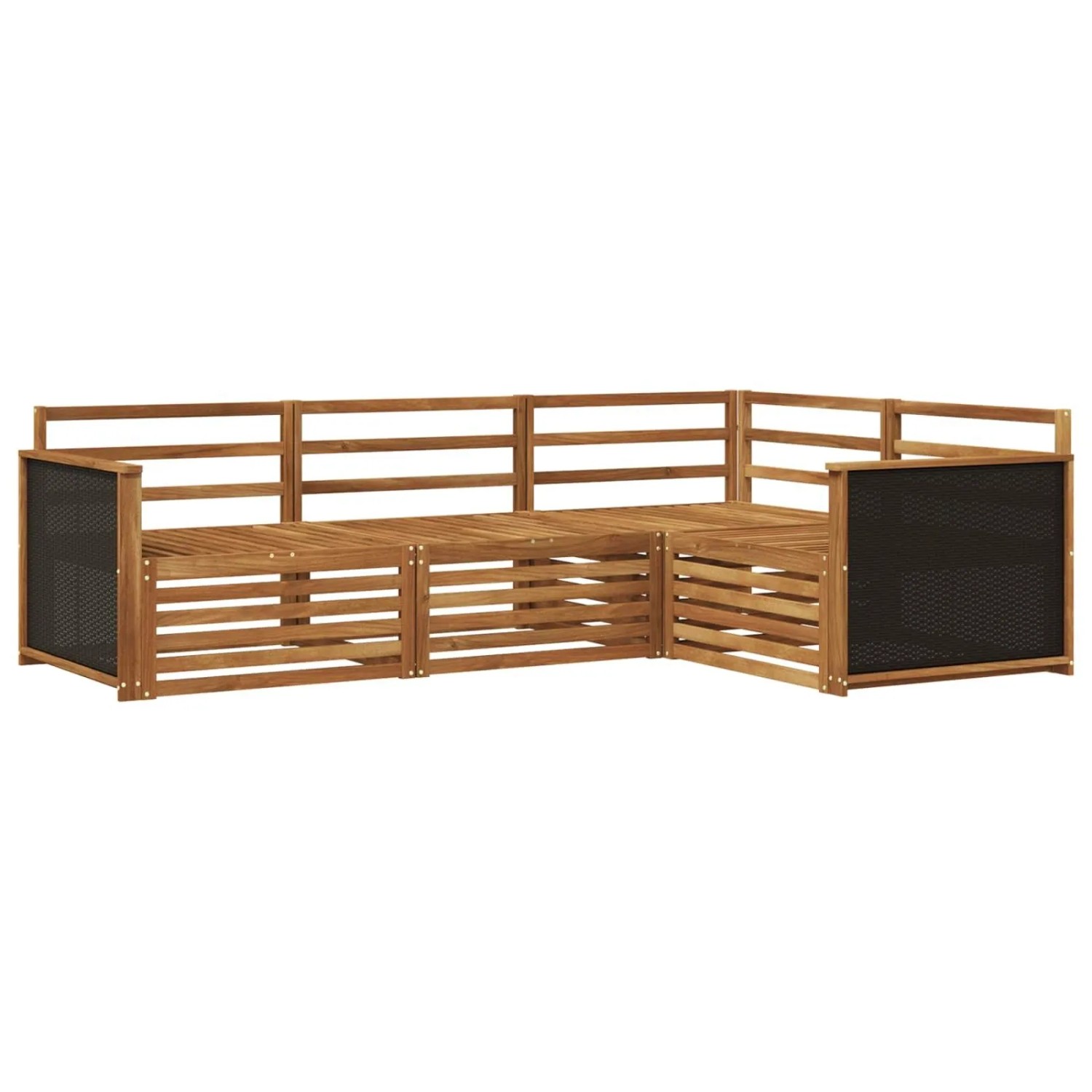 vidaXL Outdoor-Sofagarnitur 4 Stk Natur 247,5 x 168,5 x 73 cm 3383282