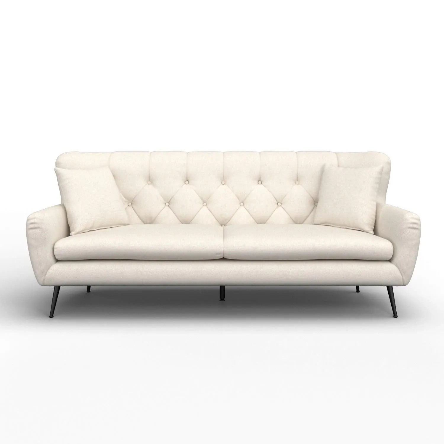 Bessagi Home Sofa Liliana Creme Webstoff